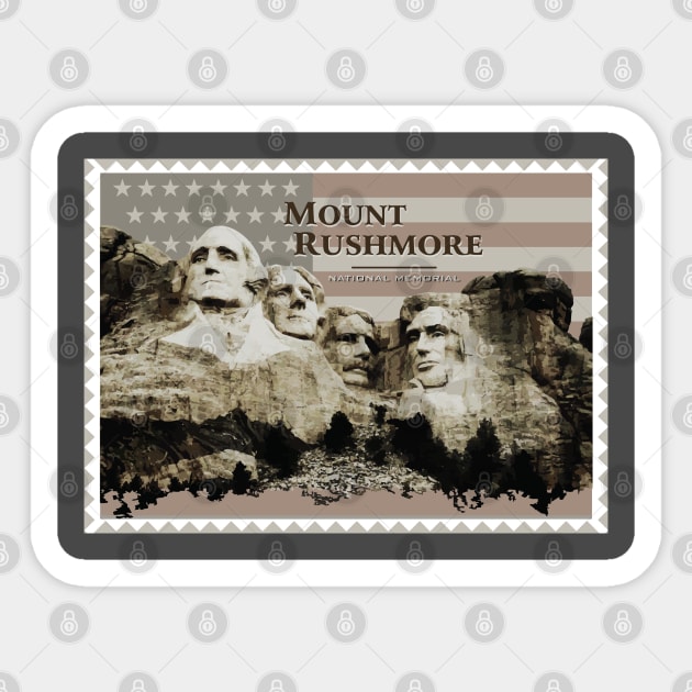 Mount Rushmore Stamp Sticker by Northofthepines